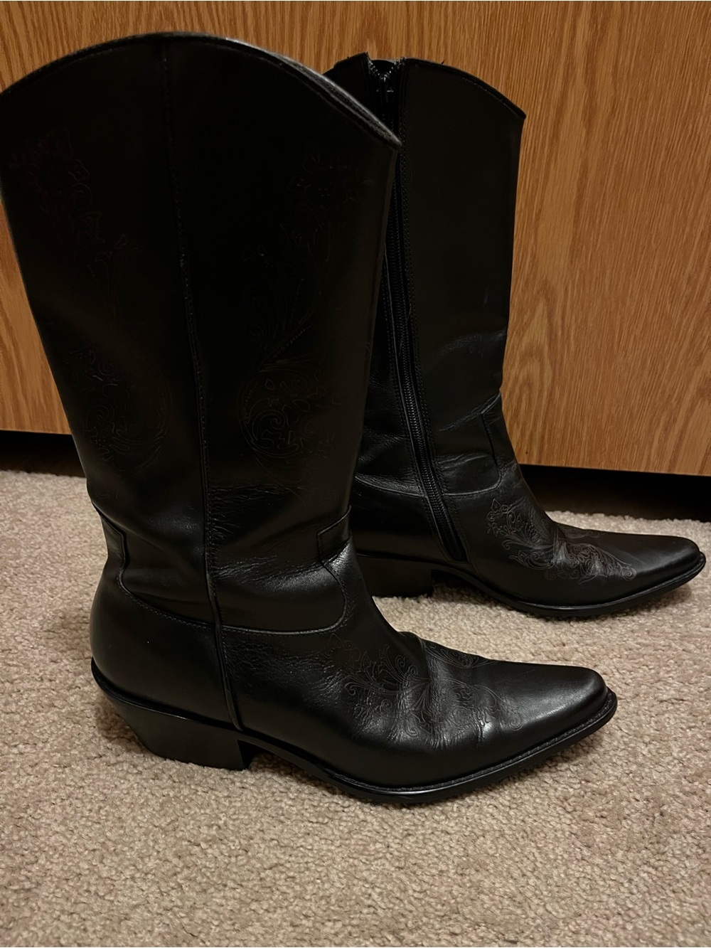 Matisse Black Leather Western Cowboy Boots